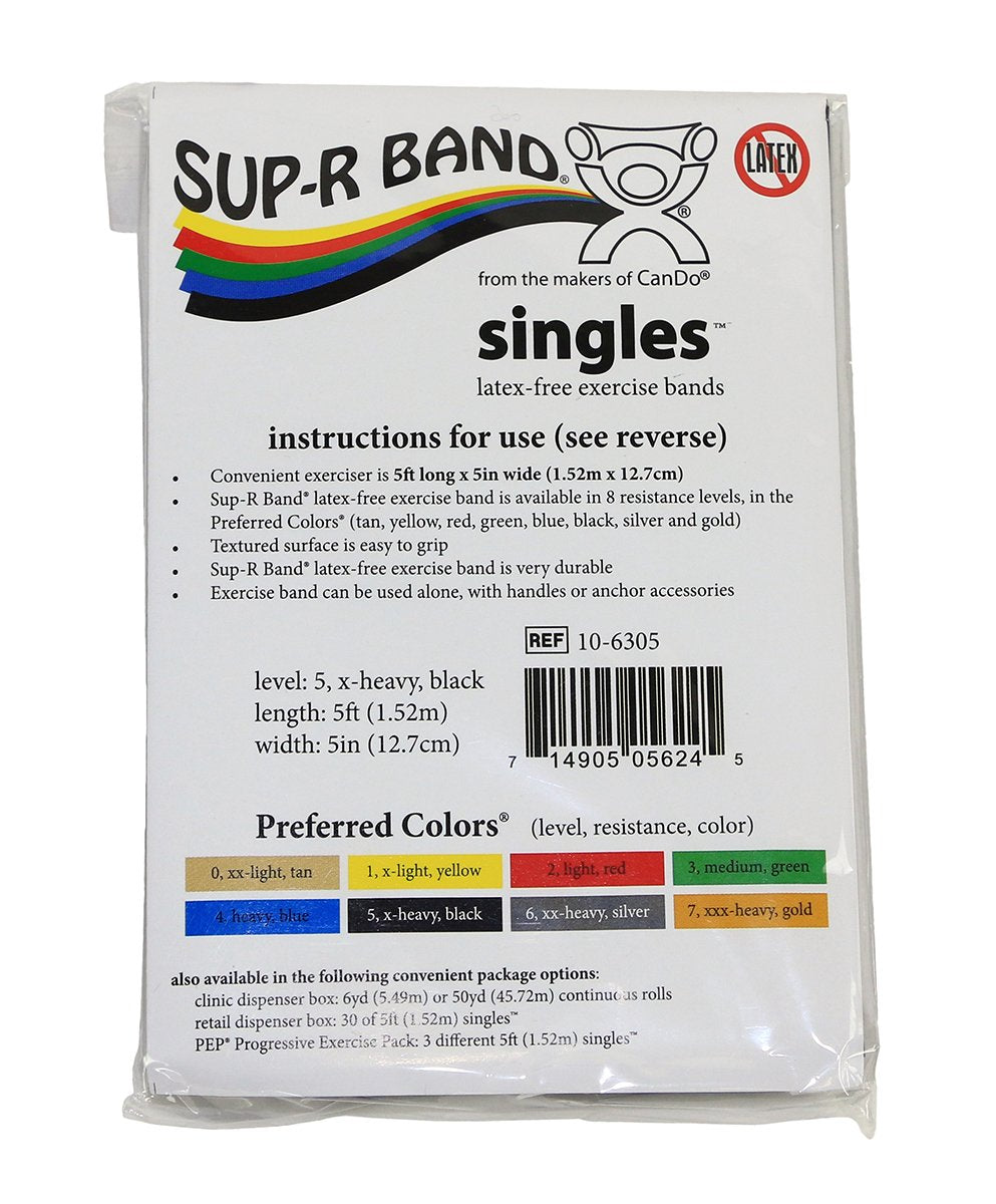 CanDo 10-6323 Sup-R Latex Free Exercise Band, 50yds Length, Green-Medium