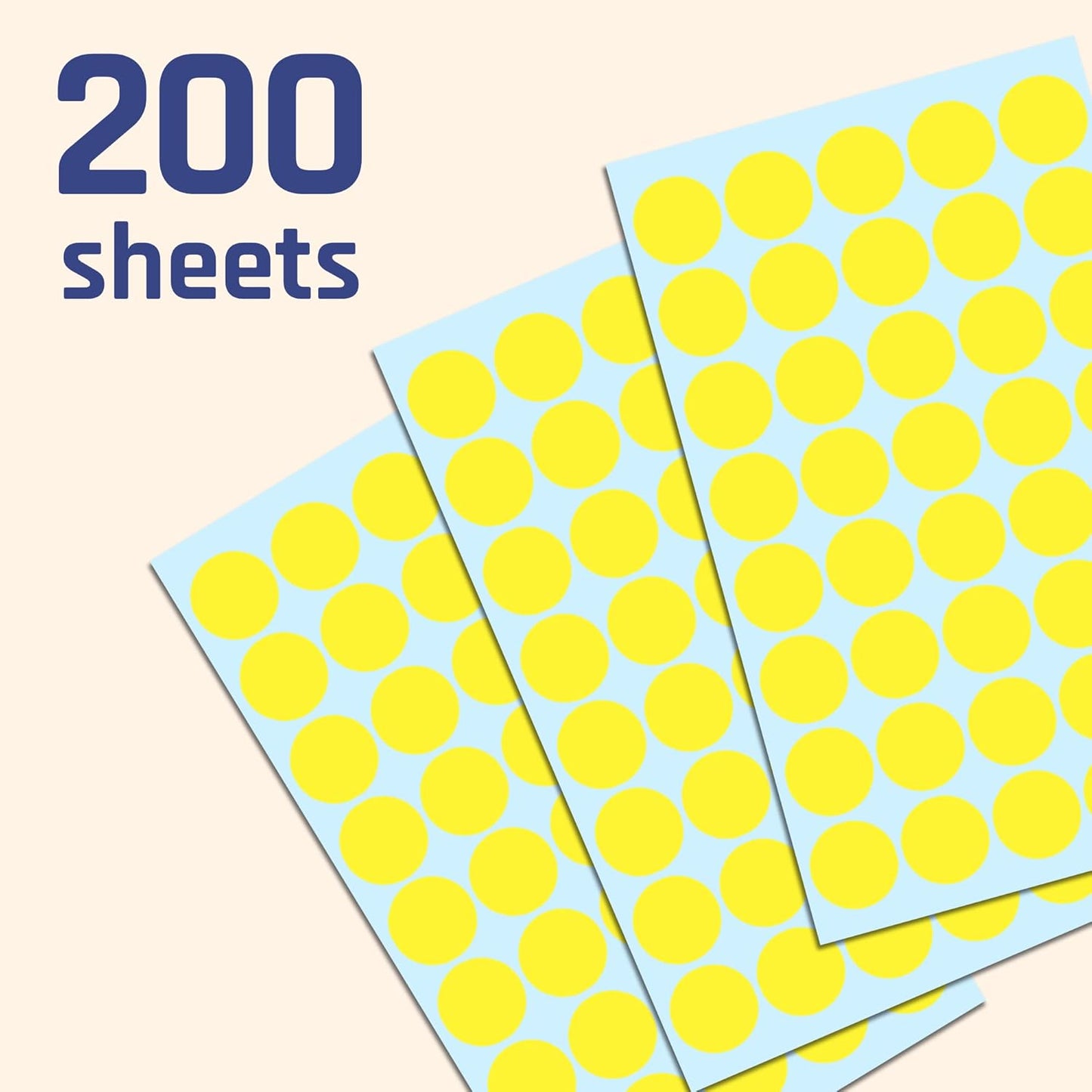 2000 Pack, 3/4" Round Dot Stickers Circle Labels - Red