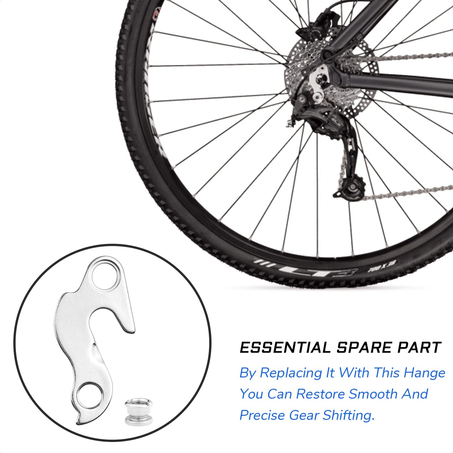 KIEVODE Derailleur Hanger for Trek Remedy, Liquid, Navigator, Gary Fisher - Replacement Hanger Part for Rear Derailleur - for Mountain Bikes, Road Bicycles, and MTBs