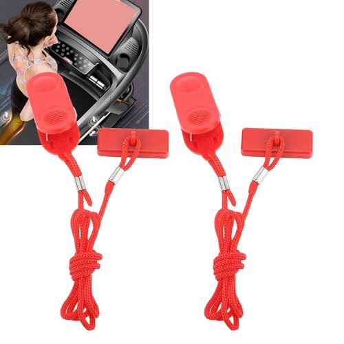 Treadmill Safety Key, Universal Treadmill Magnetic Locks Emergency Stop Switch Wire Clip for Home Gym