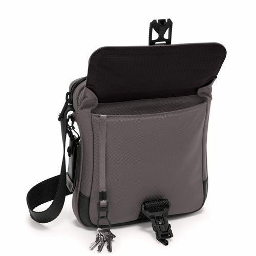 TUMI - Alpha Bravo Junior Crossbody - Premium Crossbody Bag - Small Bag for Everyday or Travel - 9.5" X 8.8" X 2.8" - Charcoal