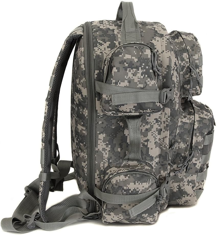 NPUSA Men's Large Expandable Tactical Molle Hydration ReadyBackpack Daypack Bag - Tan