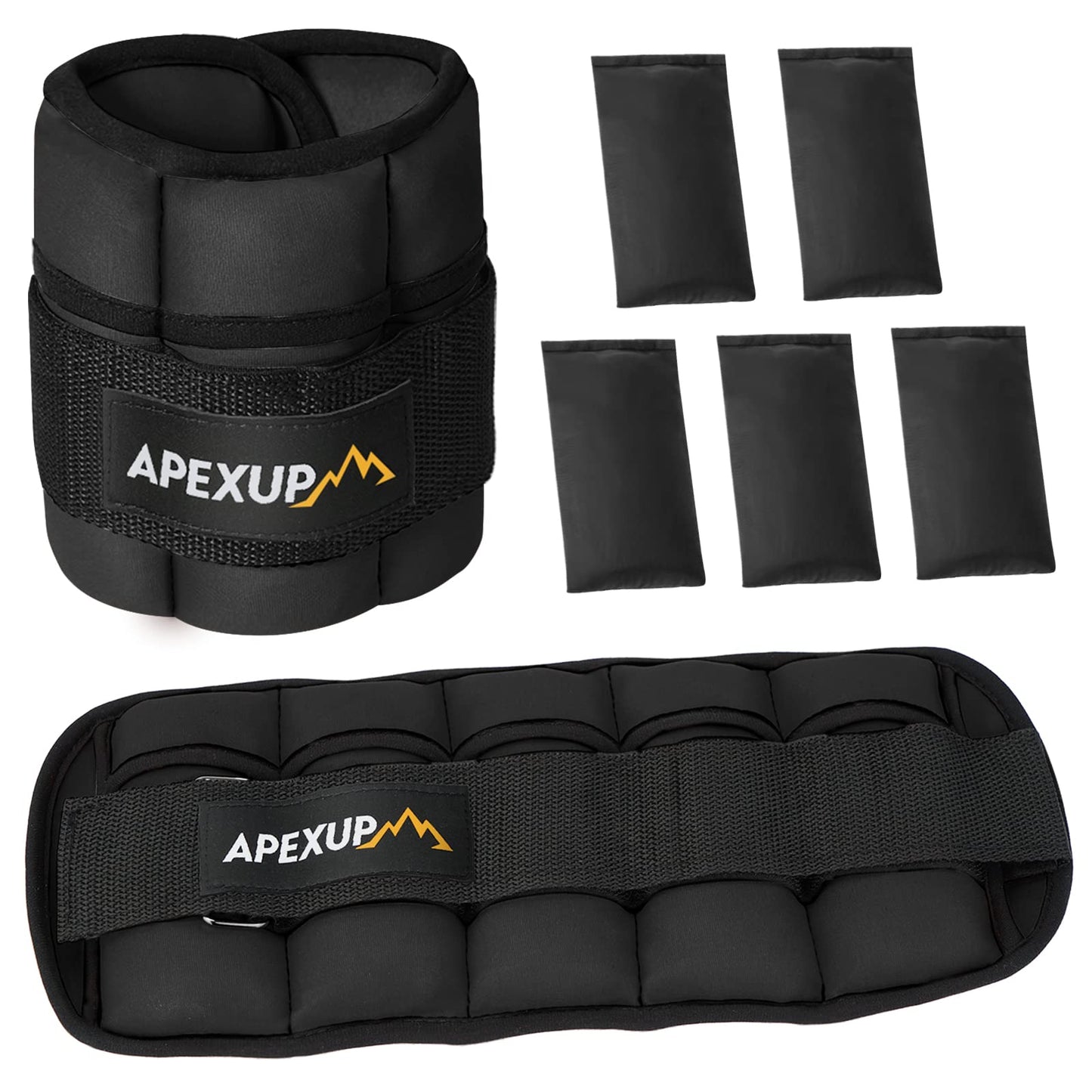 APEXUP 10lbs/Pair Adjustable Ankle Weights + Weighted Vest Men 20lbs Weights