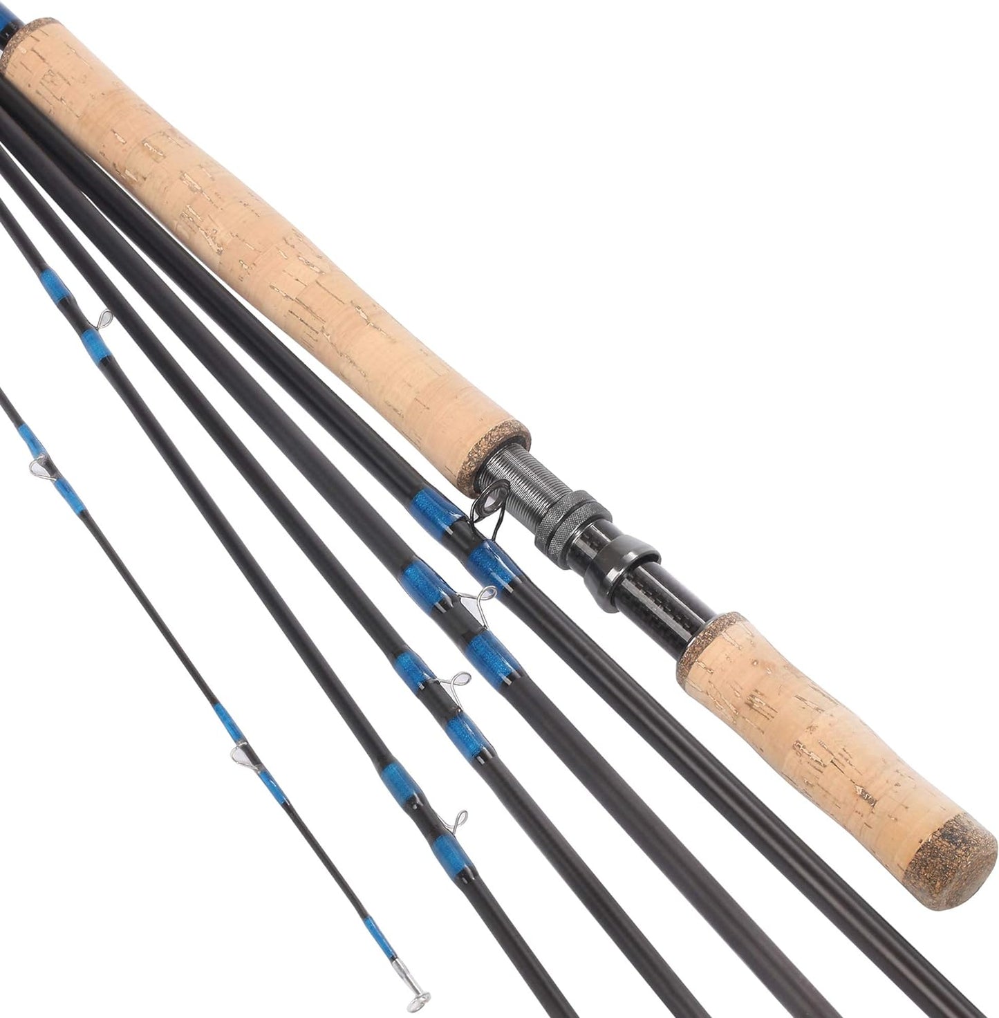 14' Spey Fly Fishing Rod 6 Sections 14FT 9/10 Spey Rod Carbon Fiber Blanks Two Handed Handle Cork Grip