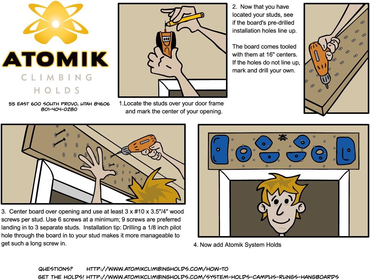 Atomik Climbing Holds | Hanging Style Training Grips