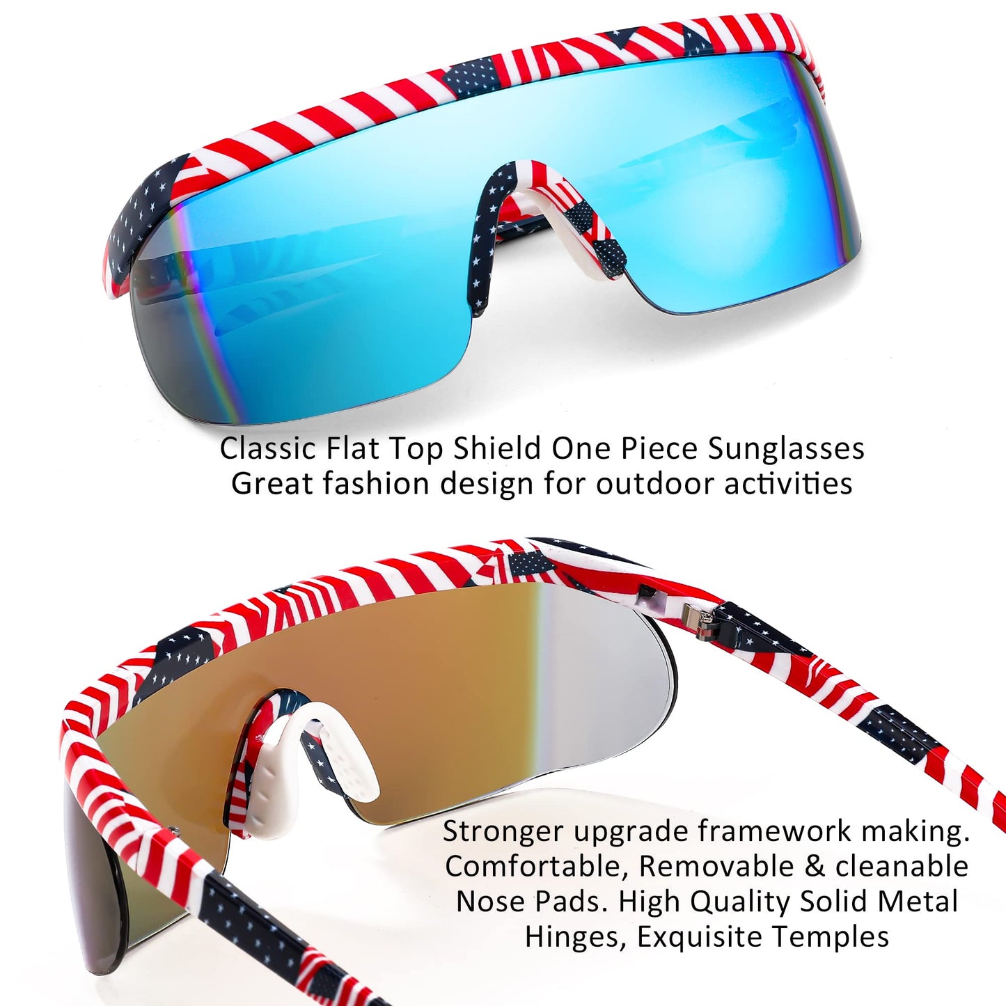 FEISEDY Oversized Mirror Shield Sport 80s Sunglasses Ski Goggles Flat Top One Piece Futuristic Visor Women Men B2522