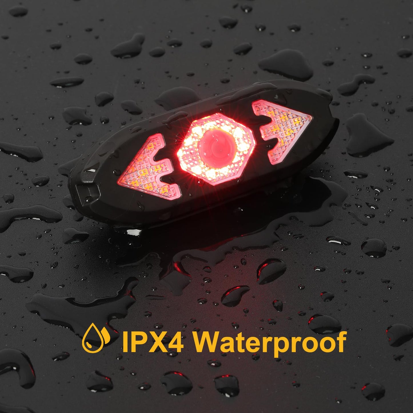 JINKEY Smart Bike Tail Light with Turn Signals, USB Rechargeable Wireless Bicycle Turn Signal Lights, Remote Control Waterproof Rear Safety Warning Light for ebike Scooters