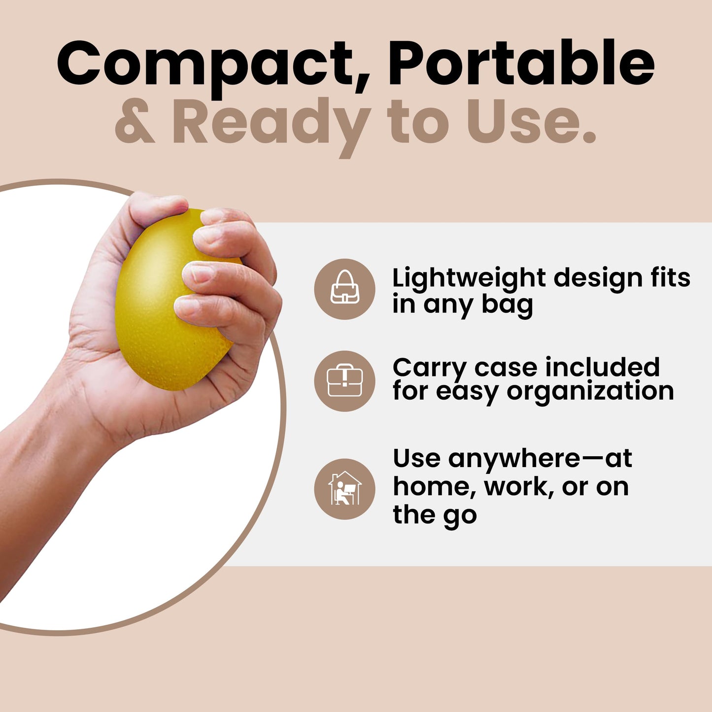 JoAnn's Journey Multi-Piece Hand Therapy Exercise Kit, Rehabilitate Strength, Grip, Coordination After Stroke Aneurysm