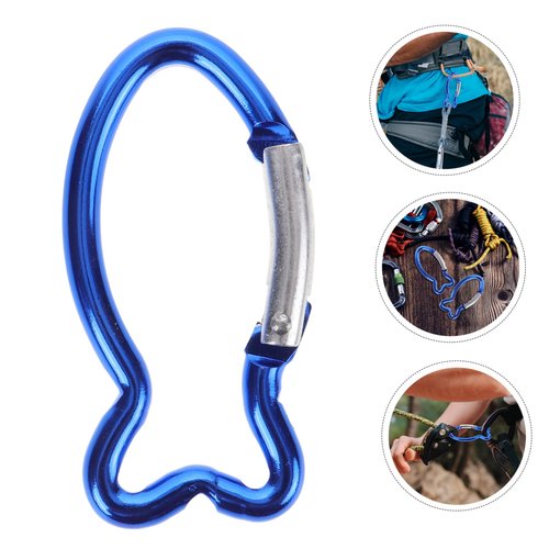 INOOMP 15Pcs Keychain Clips Mini Carabiner Fish Bone Shape Carabiner Rings Outdoor Camping Mini Lock Snap Hooks Locking Spring Loaded for Fishing Hiking Traveling