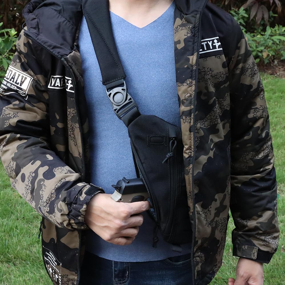 GAZJYUSP Sling Bag-Anti-theft Crossbody Shoulder Bag for Men and Women Anti Theft Travel Bag Concealed Carry of Handgun for Casual Stealth Personal Pocket Bag (Black)