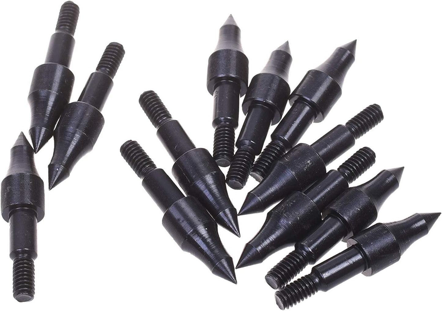 12pcs Archery Arrow Tips 75/100/125/150 Grain Field Points 5/16 inch Screw in Bullet Points Arrowheads Broadheads for Crossbow Recurve Bow Compound Bow Hunting Bow and Arrow Target Shooting Practice