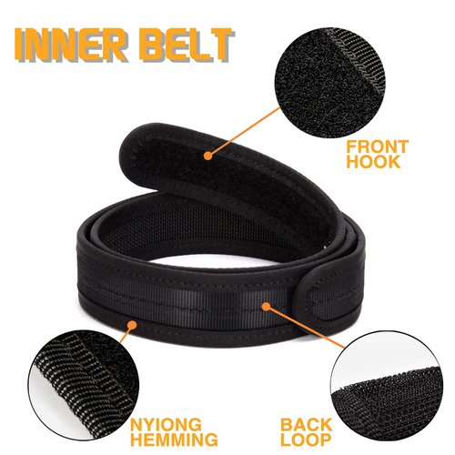TWINFALCONS Tactical Belt Battle Belts MOLLE Military Style Belt 2 Inch Outer & 1.5 Inch Inner Tactical Heavy Duty Belt