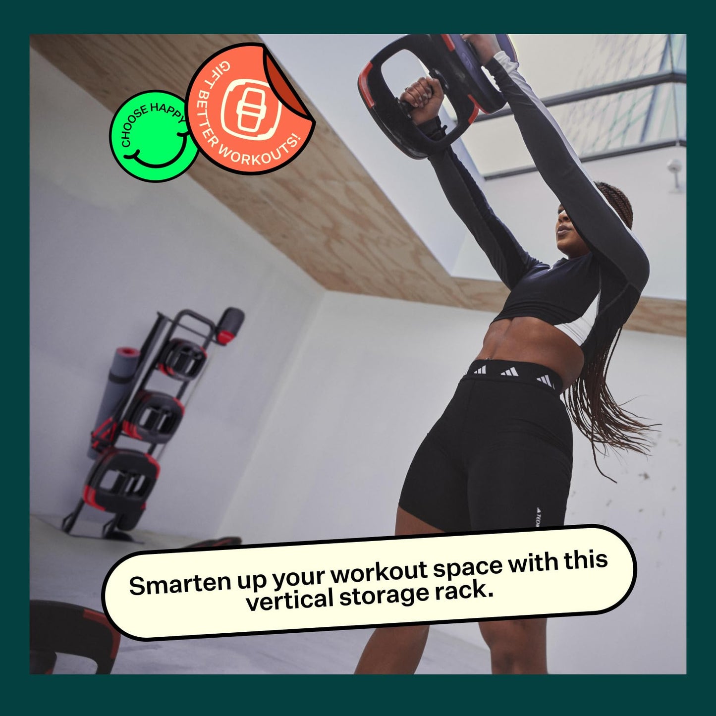 Les Mills™ Vertical Storage Rack for Exercise Equipment