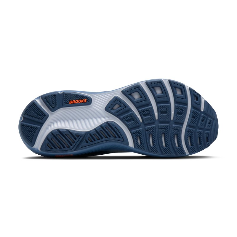 Brooks Men’s Ghost 17 Neutral Running Shoe - Skyway/Moonlight/Orange - 10 Medium