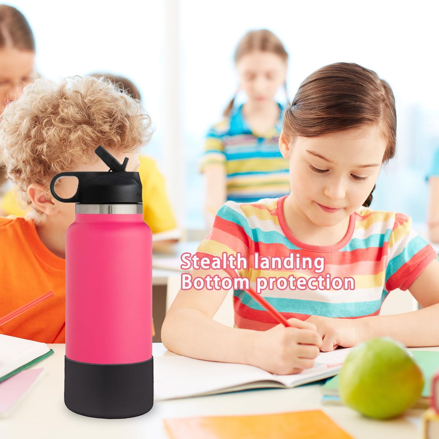 HEYSKAY Protective Silicone Boot for 12oz 16oz 18oz 21oz 24oz Hydro Flask Wide Mouth Water Bottle Bottom Protector and Other Brand Bottles with Bottom Diameter 2.85inch Water Bottle Accessories