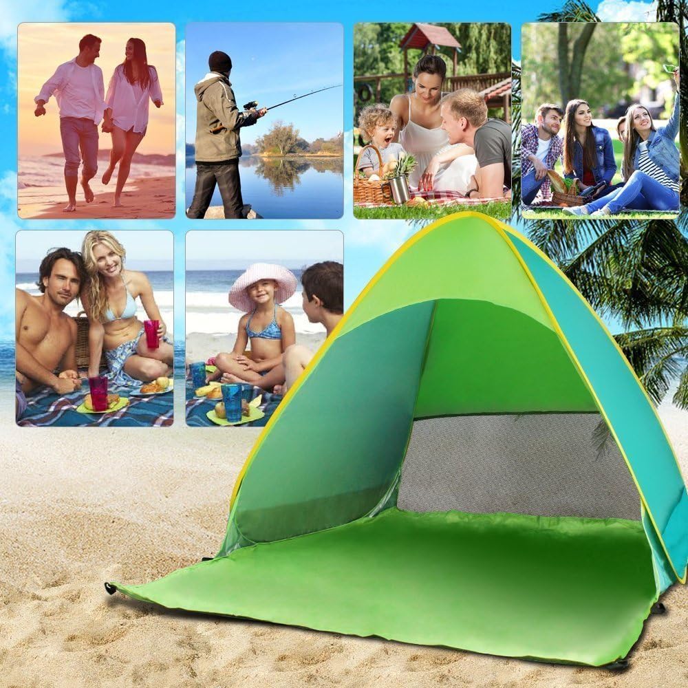 Automatic Pop Up Beach Tent Instant Portable Quick Sun Shelter for 2-3 Persons (Camouflage)