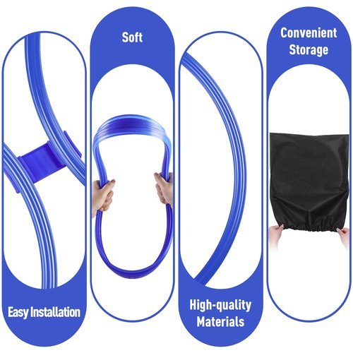 Shappy 50 Pcs Agility Rings with Storage Bags 15 Inch Agility Training Rings Hoop Exercise Ring Plastic Speed Rings Jumping Hoops for Sports Soccer Football Gymnastics Practice Games (Blue)