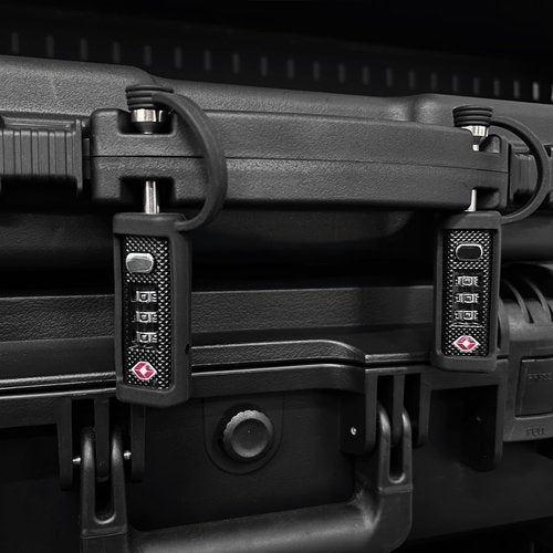 LAFENLIN Gun Case Locks 2 Pack, TSA Approved Case Locks for Gun Case, Handgun Cases Padlock for Gun Safe, Air Travel Lock Hard Pistol Cases Lock for Rifles and Shotguns, 3 Digits Heavy Duty TSA Locks