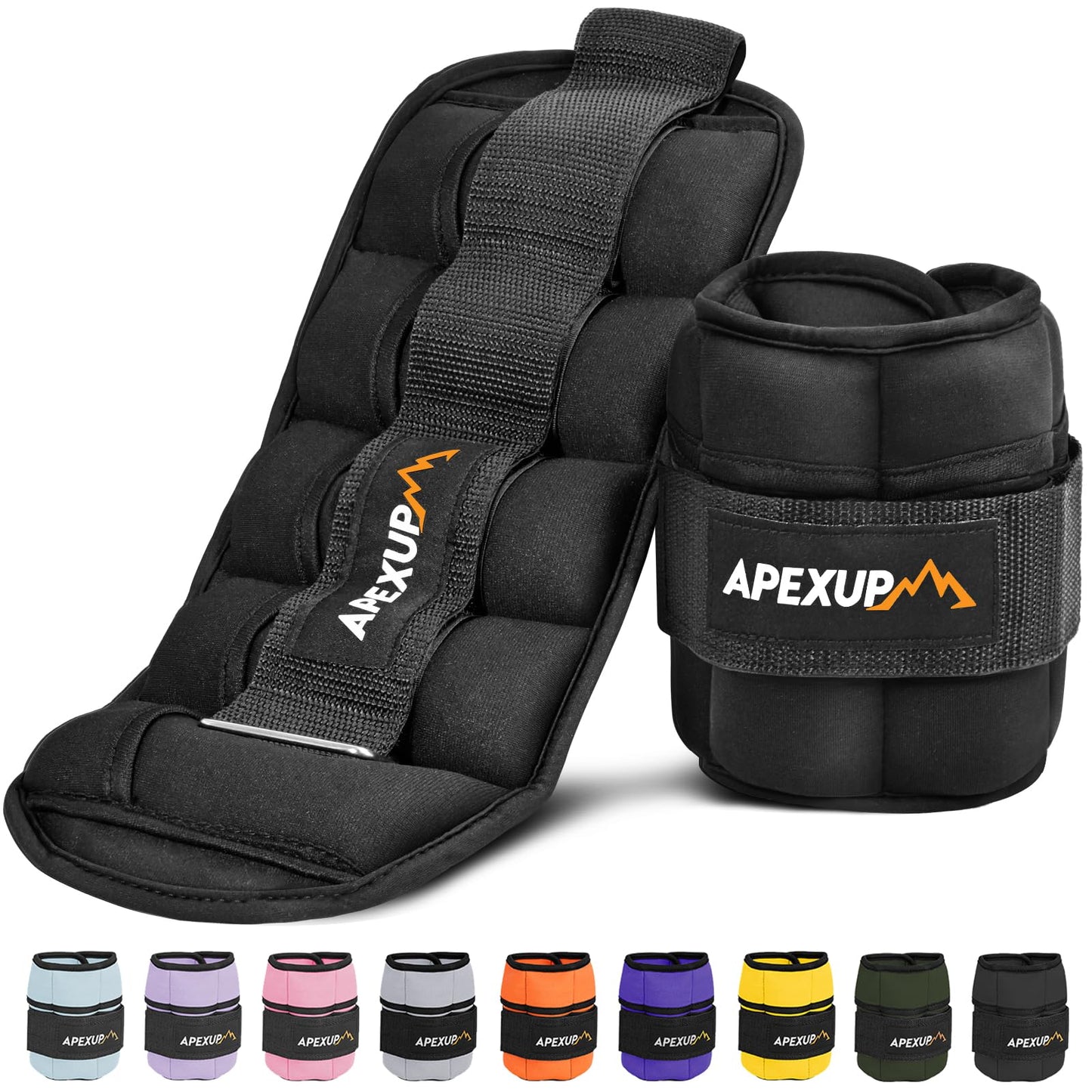 APEXUP 10lbs/Pair Adjustable Ankle Weights+ Ankle Strap