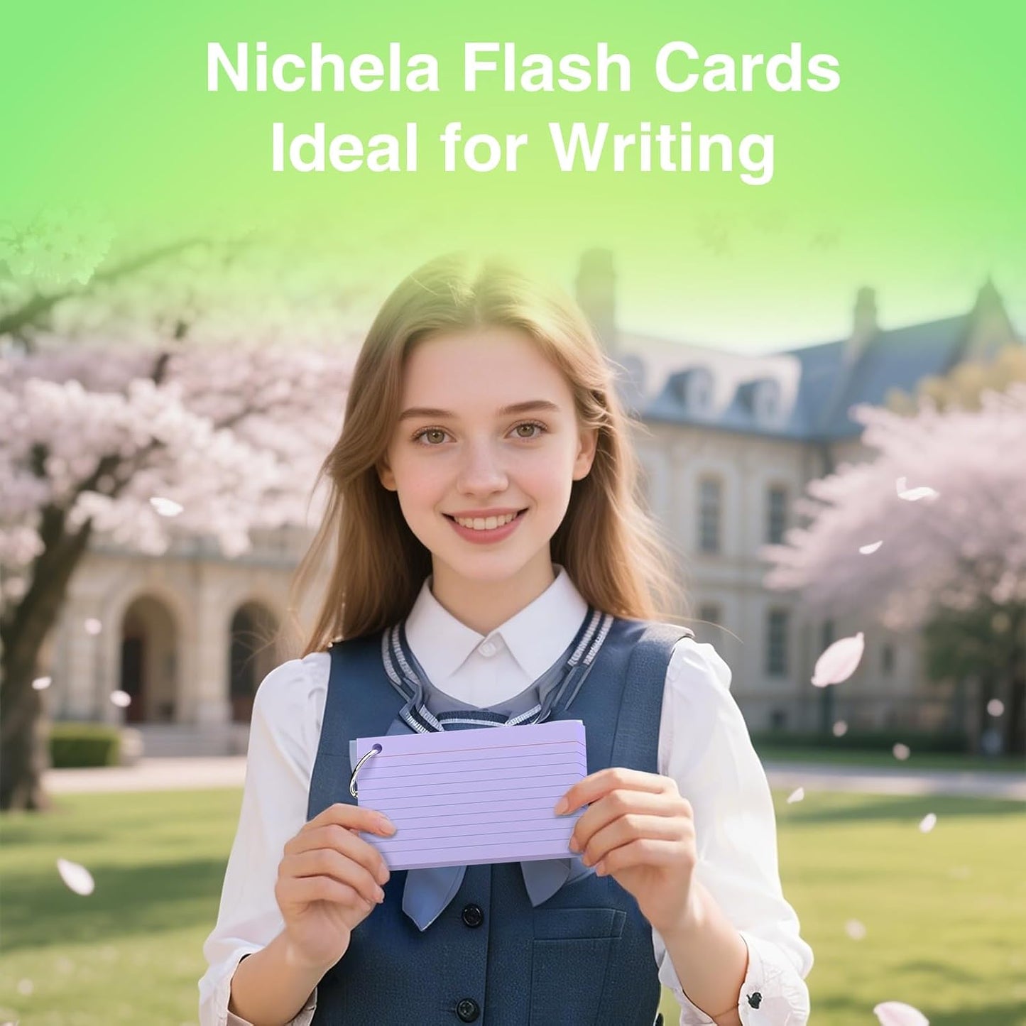 250 Count Pink Index Cards with Ring 3 x 5 Inch Heavyweight Ruled Index Cards, Flash Cards for School & Office Supplies and Home Organization, Durable Study To Do List Note Cards with Ruled Lines