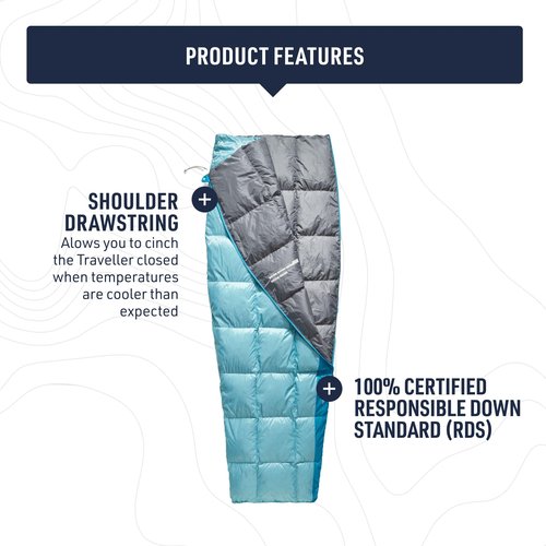 Sea to Summit Traveller Down Sleeping Bag Blanket, 45-Degree, Long