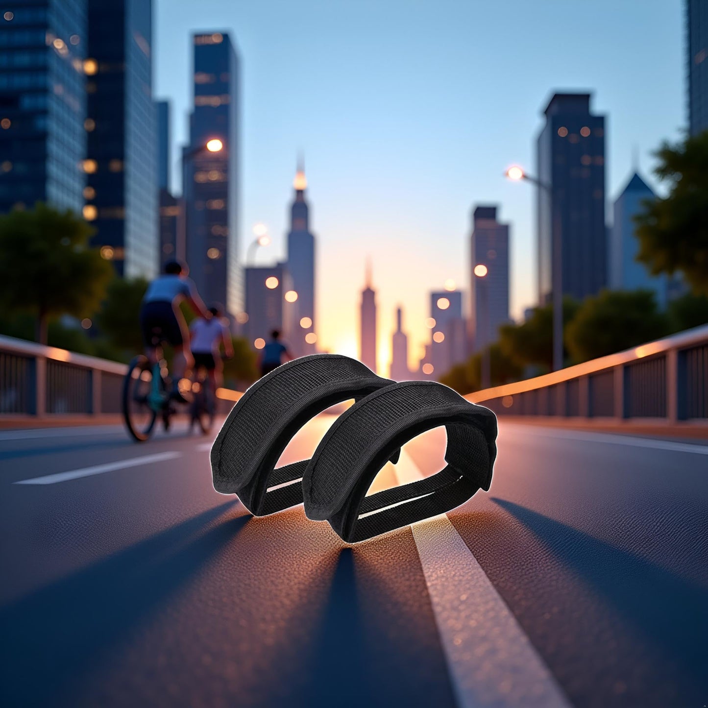 2 Pcs Beam Strap Pedal Straps Cycling Kids Bike Foot Pedal Straps Toe Clips Straps Tape Cycling Parts and Components for Fixed Gear Bike Pedals and Cleats(Black)