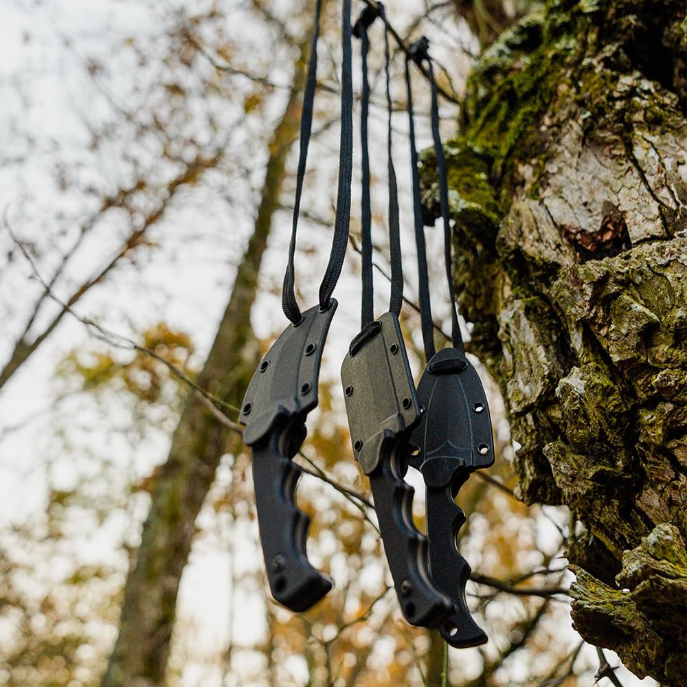 Smith&Wesson Accessories (8HT64) Smith & Wesson H.R.T Karambit Neck Knife 5.2 in Overall Length with 2 in Blade Length and Breakaway Lanyard,Black