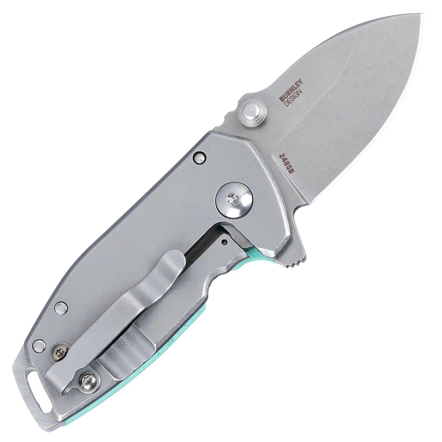 CRKT Squid Compact Everyday Carry Assisted Folding Knife with Frame Lock: D2 Plain Edge Blade, G10 Handle, Pocket Clip, 2485B