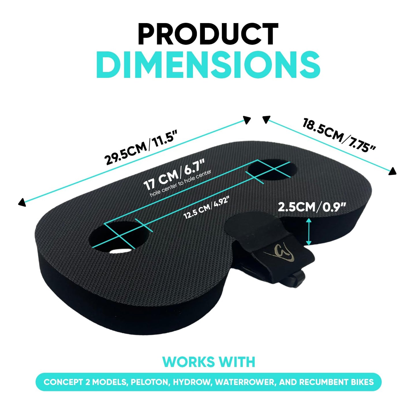 Godfrey Booster Rowing Boat Seat Pad for Women - Anti-Slip Rower Pad for in-Boat, Concept2, Water Rowers & Rowing Machines -with Clip