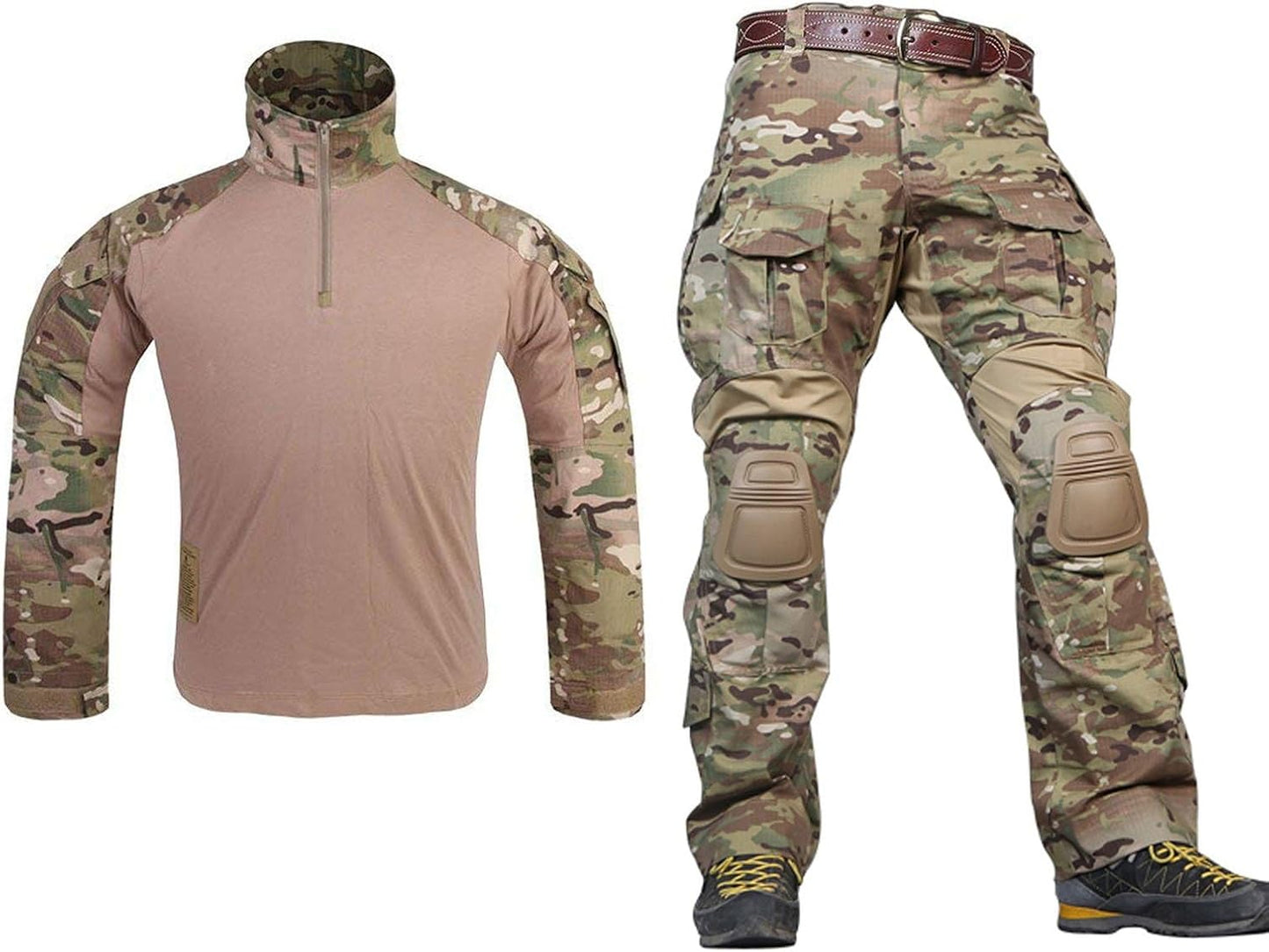 Paintball Equipment Tacticam bdu Emerson Combat G3 Uniform with Knee Pad Multicam MC
