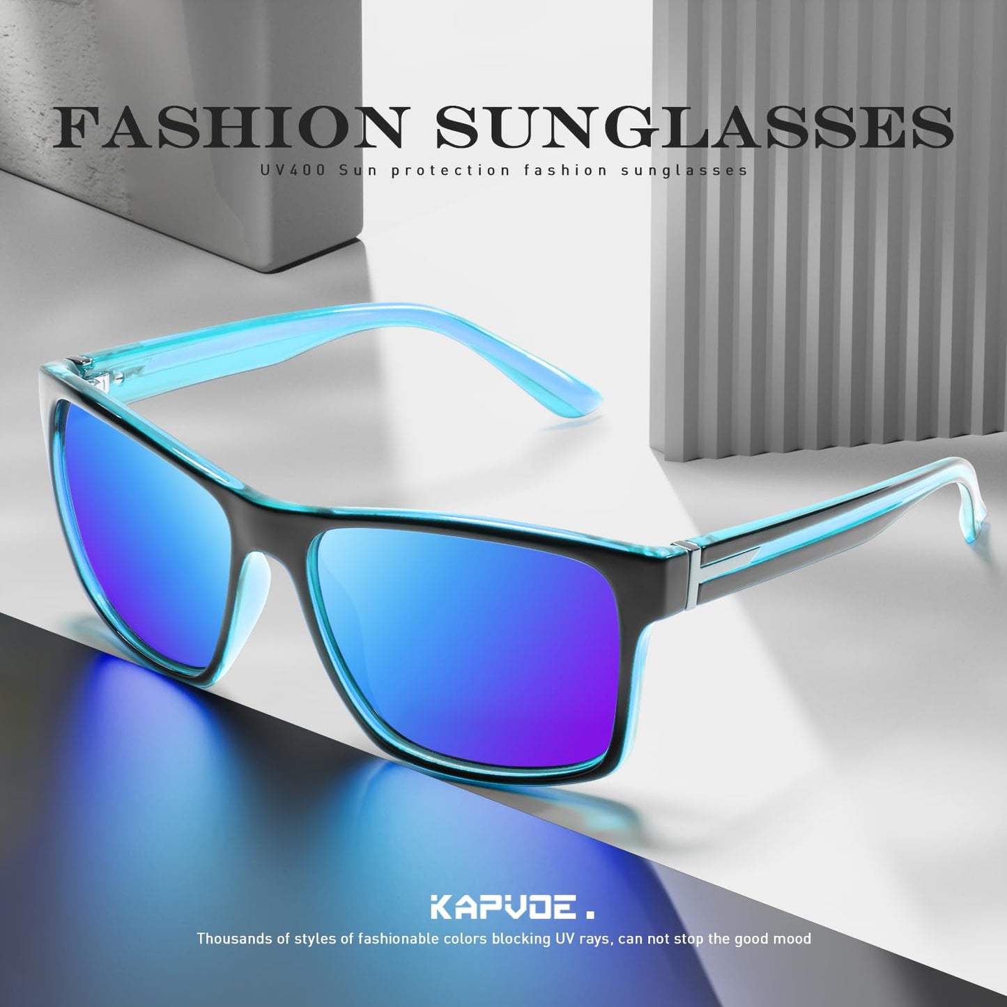 KAPVOE Polarized Sunglasses Men Women UV400 Protection Sport Glasses Driving Fishing Cycling Beach Golf Running - K2404