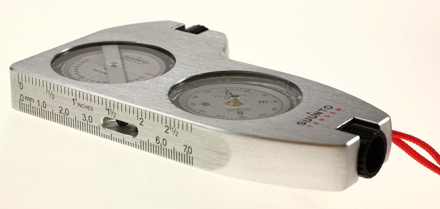 SUUNTO Tandem 360PC/360R G Compass/Clinometer: 2-in-1 Precision Compass and Clinometer for Professionals,white
