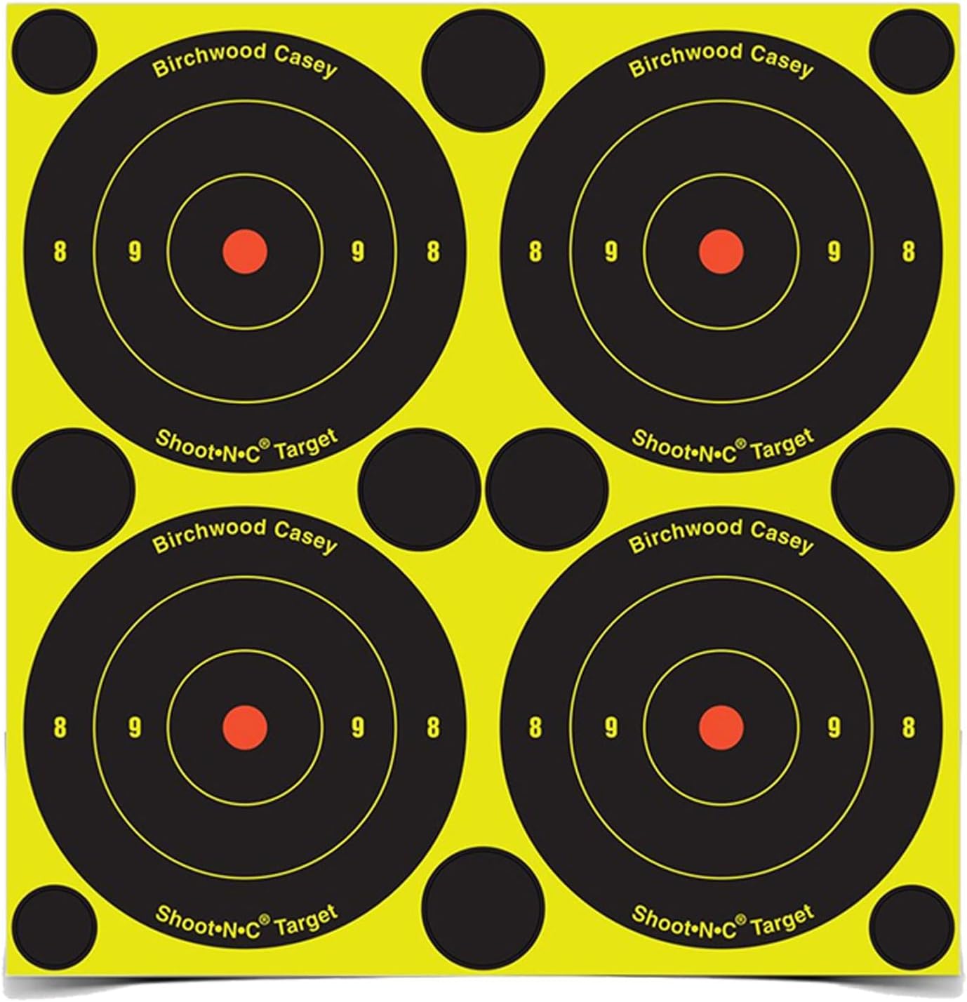 Birchwood Casey 12" Eze-Scorer Sight-in Practice Shoot-Up Brilliant White Paper Targets for Indoor and Outdoor Use