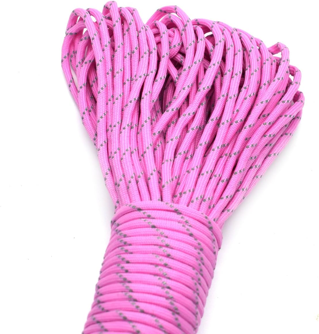 100FT Reflective Paracord 7 Core Parachute Cord (10# Olive Green)