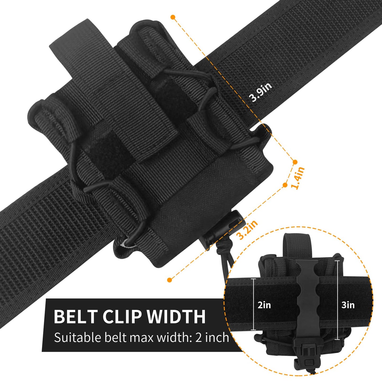 Handcuff Holster Case, Molle Hand Cuff Holder Pouch for Duty Belt and Tactical Vest Black