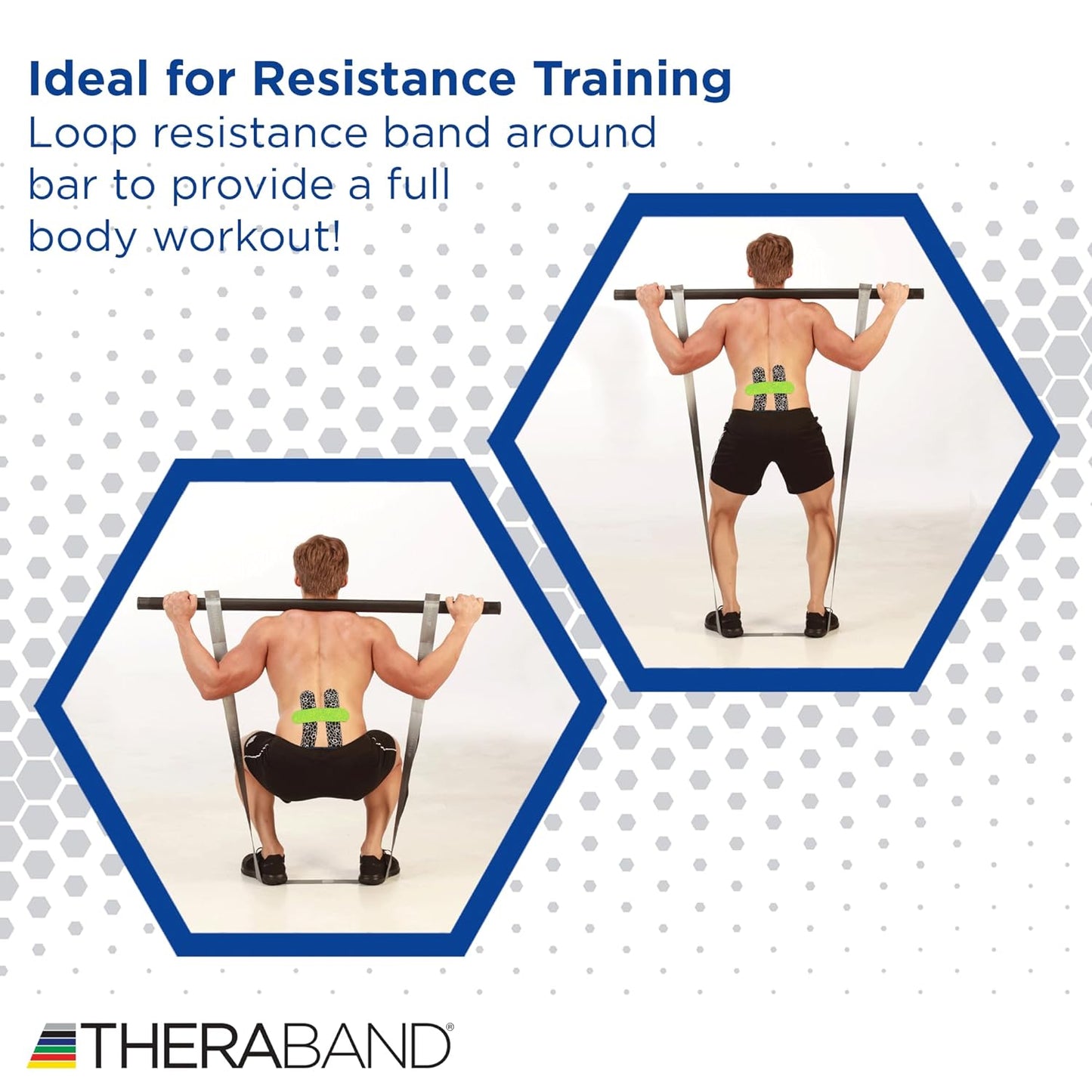 THERABAND Resistance Band Padded Bar, Attachment for Resistance Bands and Tubing, 3 Foot Bar with two "D" Ring Connectors for Wellness Station, Pilates, Yoga, Home Workouts without Weights