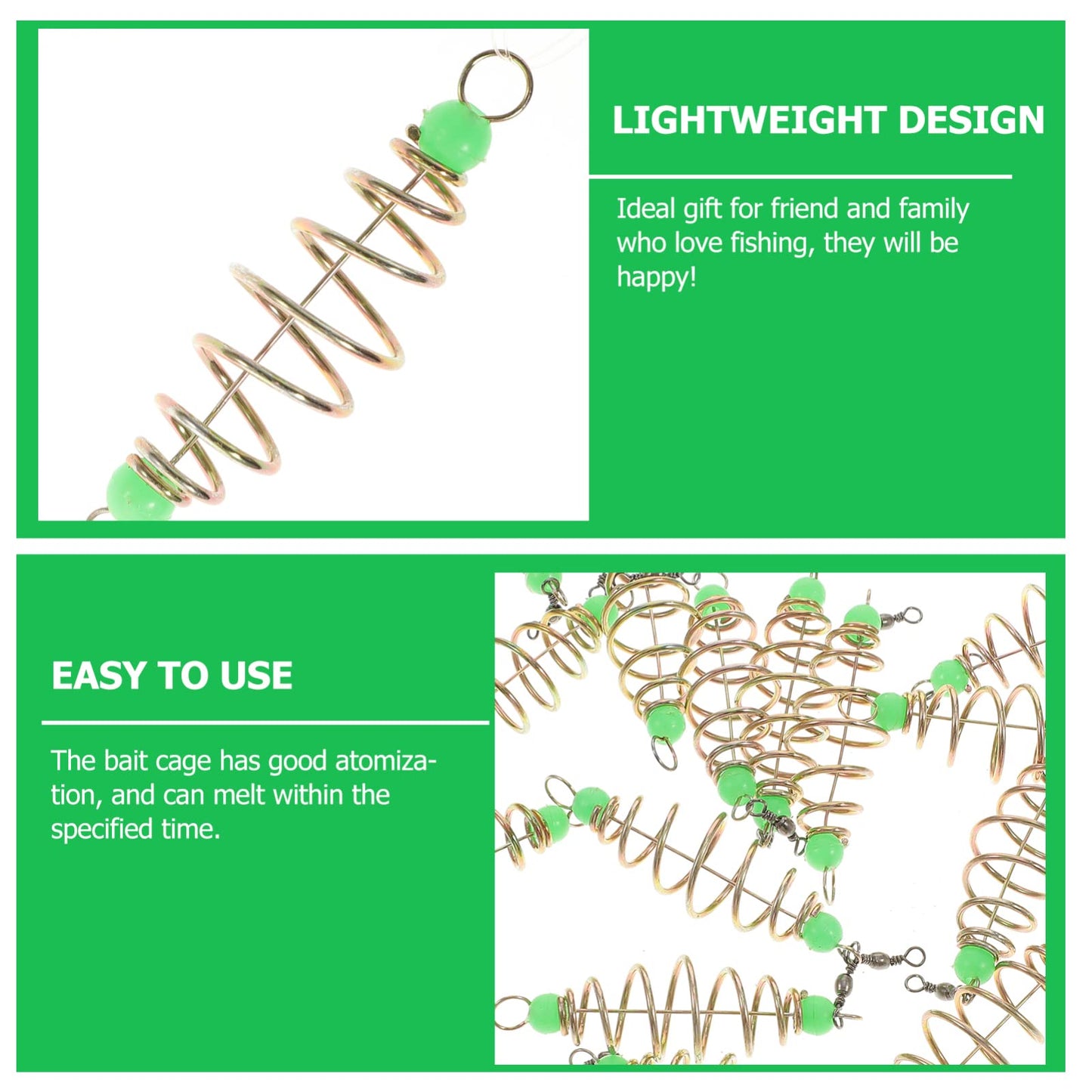 BESPORTBLE 24Pcs Method Feeders Carp Fishing Carp Bait Holder with Luminous Beads, Fishing Equipment for Enthusiasts and Competitors