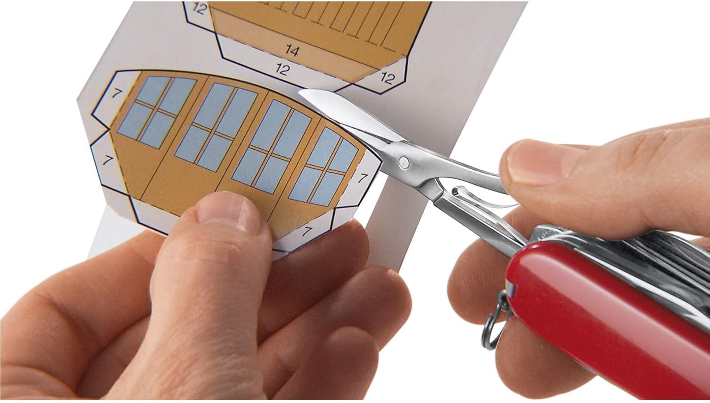 Victorinox Nail Clip 580, 8 Functions, Swiss Made Multi-Tool with Nail File, Nail Cleaner and Small Blade - Ruby