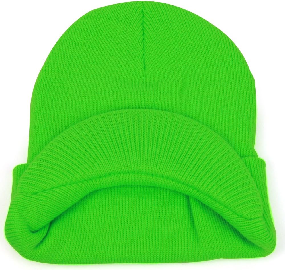 Armycrew Neon Snug Fit Knitted Beanie Visor Cap