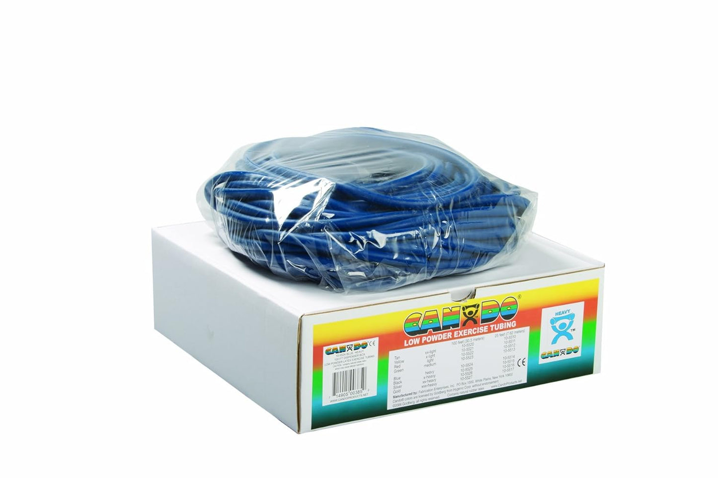 Cando 10-5723 Green Latex-Free Exercise Tubing, Medium Resistance, 100' Length
