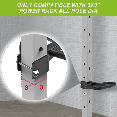 SELEWARE Multi Grip Dip Bar Attachment for 3" x 3" with 5/8" or 1" Hole Power Rack, Wide and Narrow Grip Handles Squat Rack Attachment for Strength Training, 500 lbs Capacity