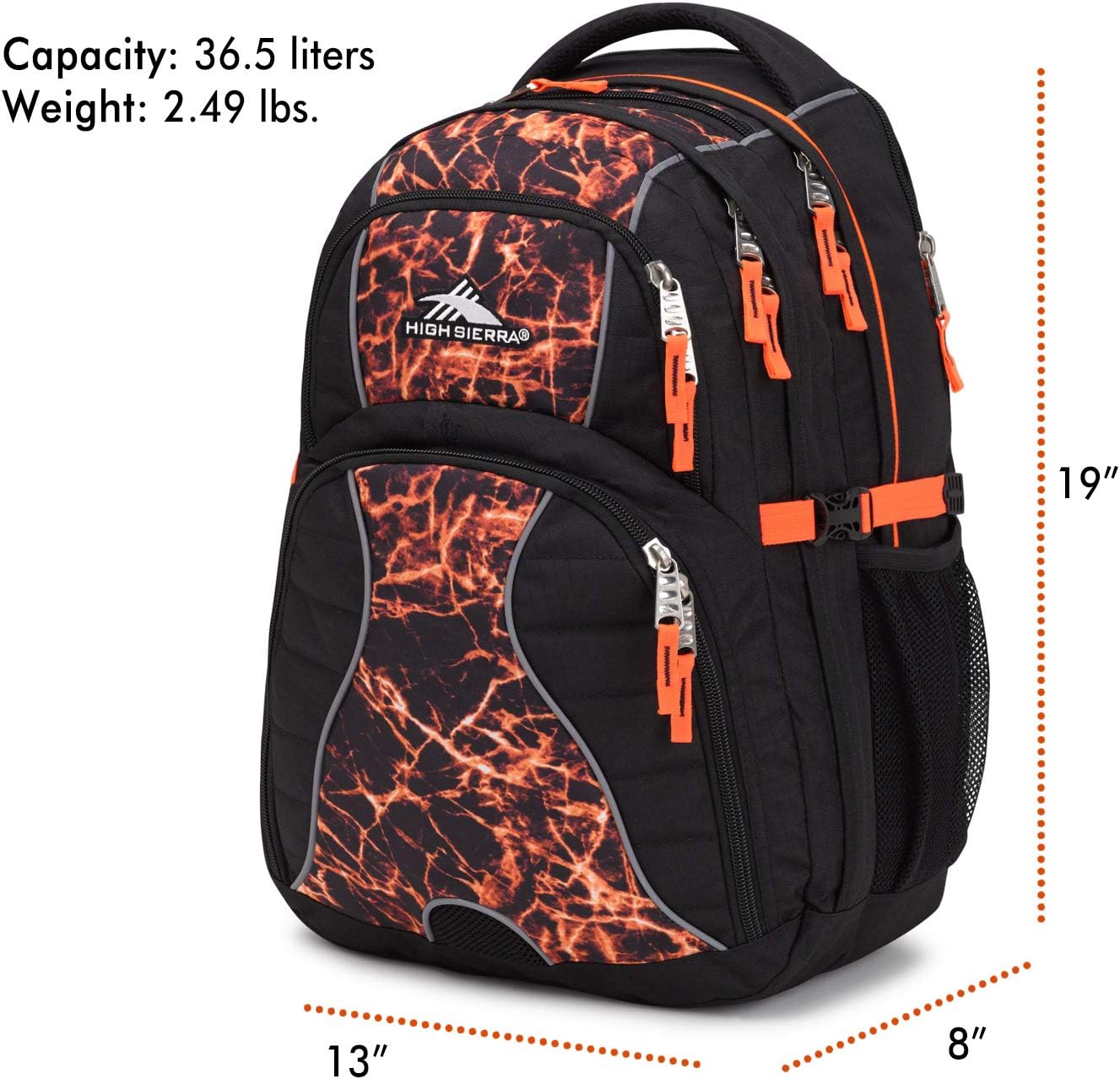 High Sierra Swerve Laptop Backpack, Crimson/Black, One Size