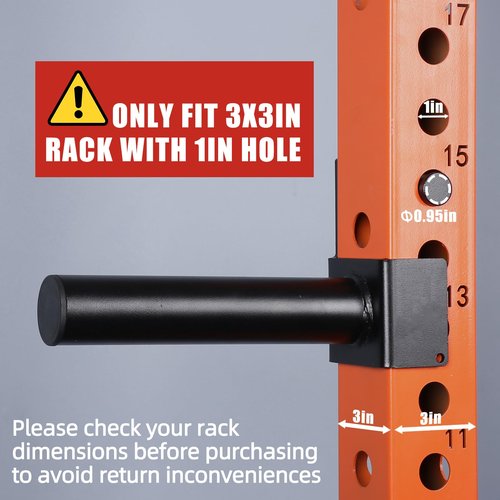 GymPala Olympic Weight Plate Holder - Fit 3x3-Inch Power/Squat Racks with 1" Hole