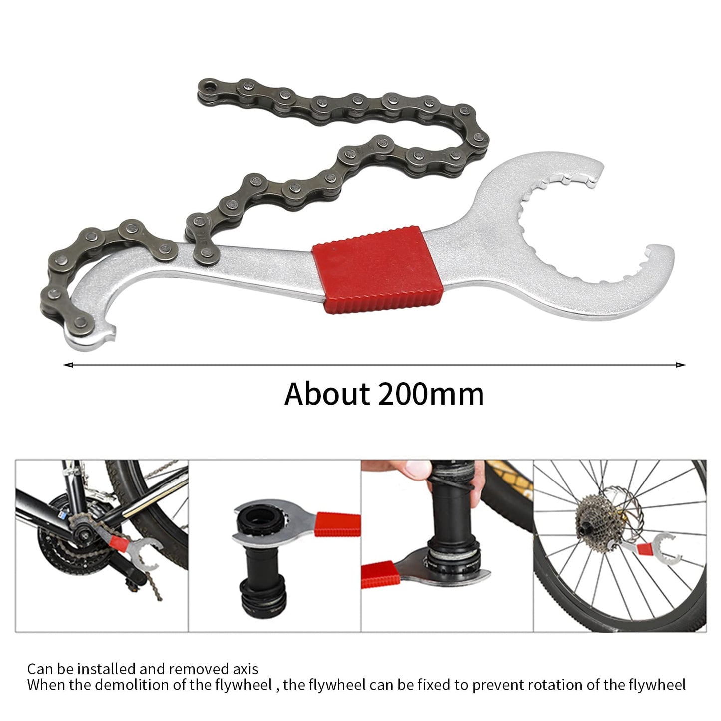 6pcs Bike Repair Tool Kit Multi-Function Mountain Bicycle Bike Repair Tool Kits 3-in-1 Cassette Remover/Wrench Crank Puller/Extractor Chain Breaker/Spoke Wrench/Freewheel Remover/Bottom Bracket