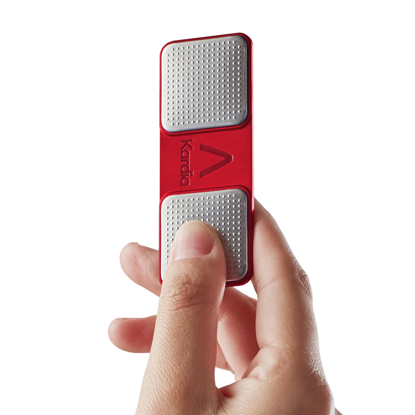 KardiaMobile RED 1-Lead Personal EKG Monitor – Record at Home – Detects AFib & Irregular Arrhythmias – Easy Results in 30 Seconds – Works w/Most Smartphones