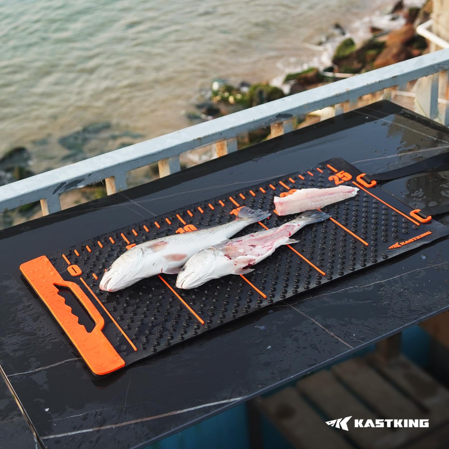 KastKing EZ Fillet Fish Fillet Mat, Anti-slip Texture With 25" Integrated Ruler, Extended Dimensions, Easy to Clean Material, Portable Storage, Fish Cutting Board