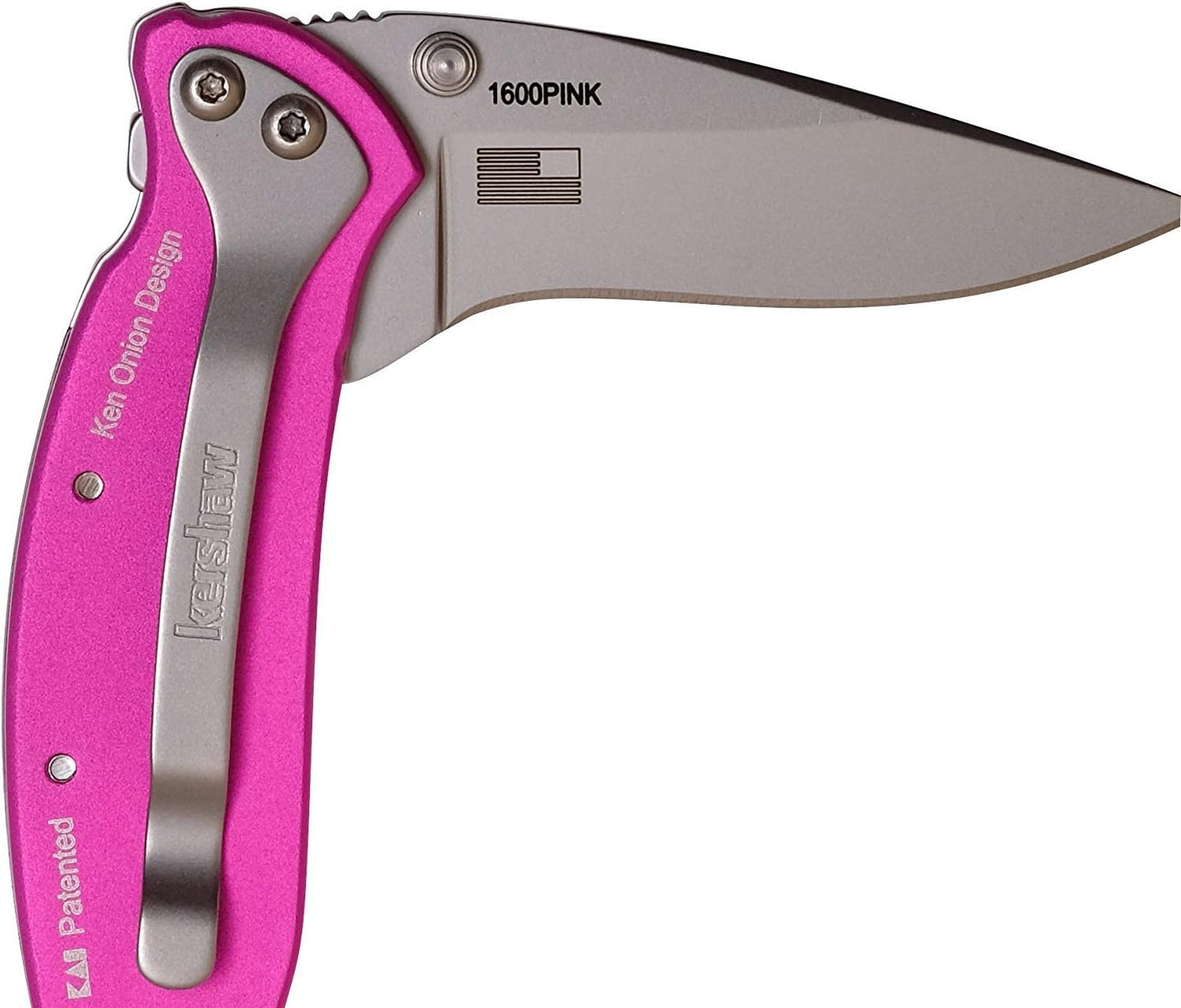 Kershaw Chive Pink Pocket Knife, 1.9" 420HC Steel Blade, 410 Stainless Steel Handle, Assisted Opening with Flipper, Small EDC