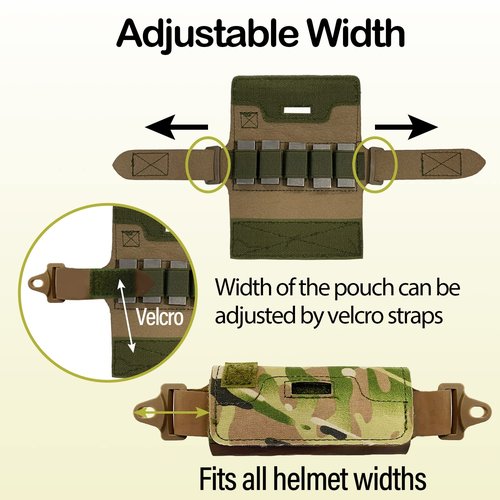 Sutekus Helmet Counterweight Tactical Helmet Balancing Weight Bag Counterbalance with Five Counter Blocks for OPS Fast BJ PJ MH (Camo)