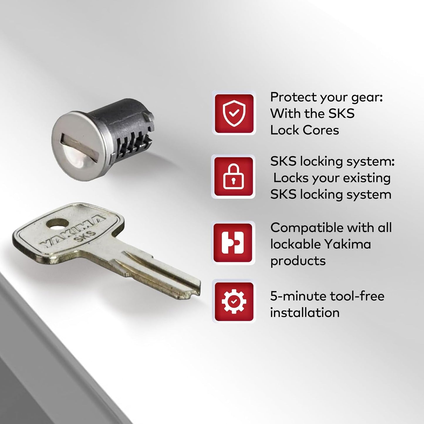 YAKIMA - SKS Lock Cores for Yakima Car Rack System Components