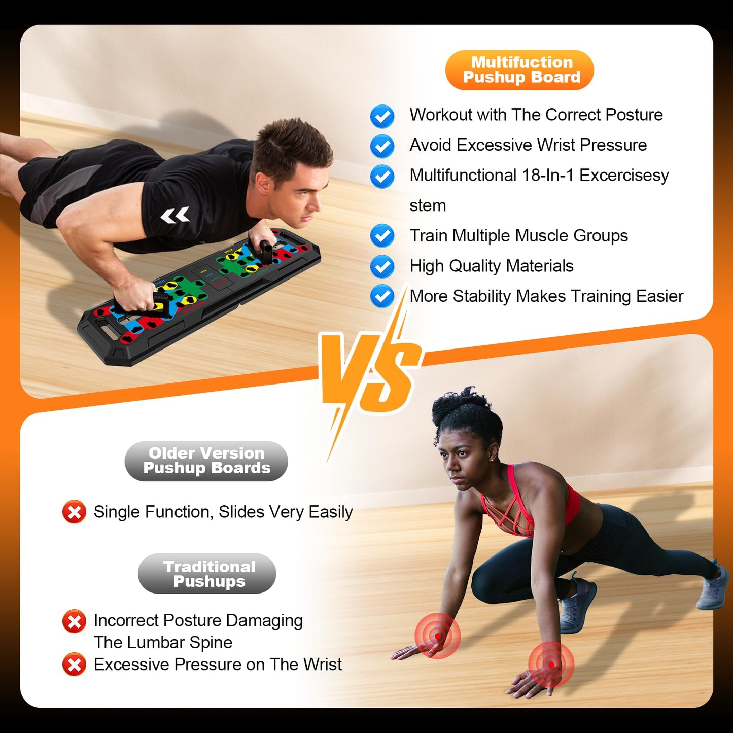 LALAHIGH Home Gym Kit, All-in-One Fitness Equipment with Push-Up Board, Resistance Bands with Bar, Pilates Bar, Pulley and Multi-Functional Training Board for Exercise Strength Training.